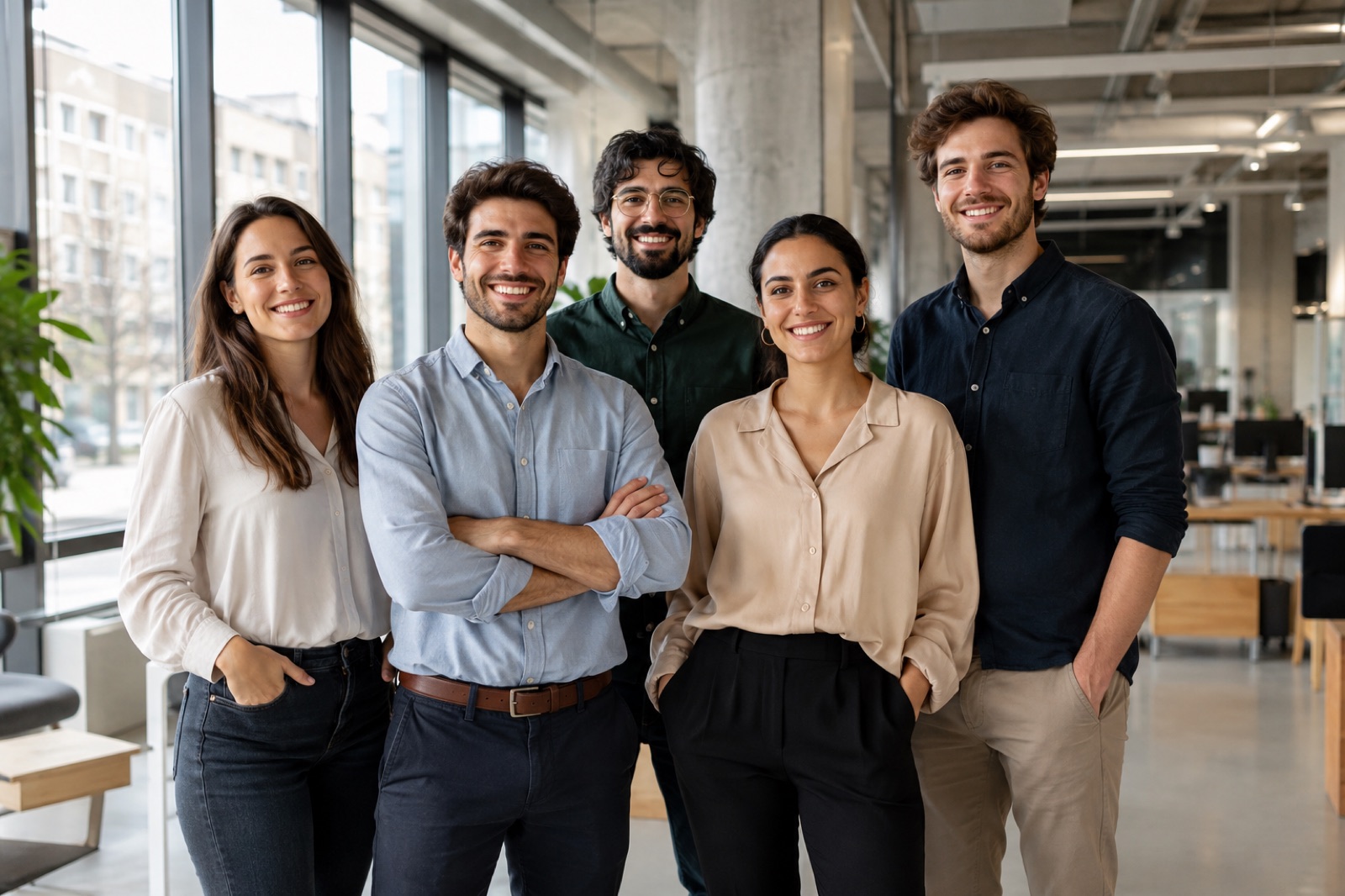 Equipo Loopa — Retrato de equipo en oficina
